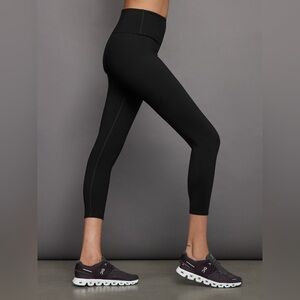 CARBON38 Ribbed 7/8 Legging Black High-Waisted Size Small Premium Athleisure